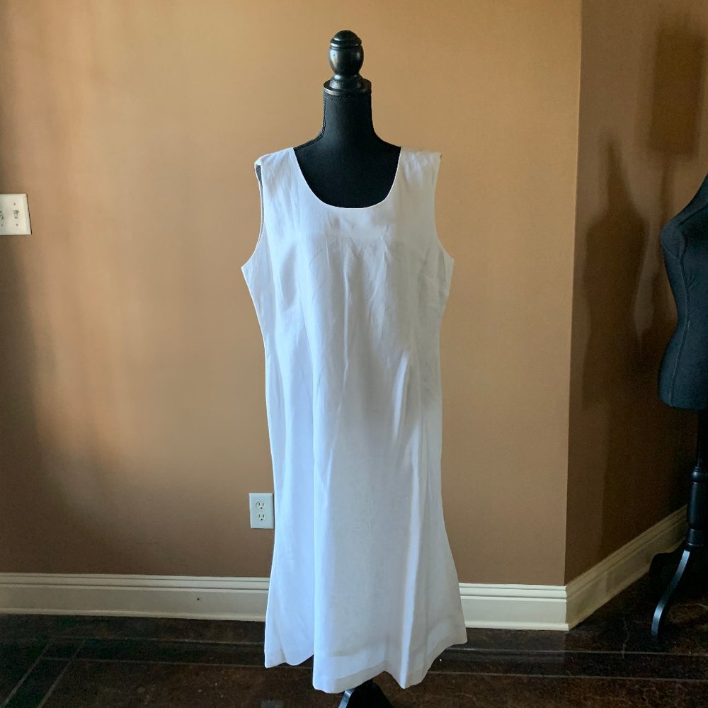 White Long Linen Dress